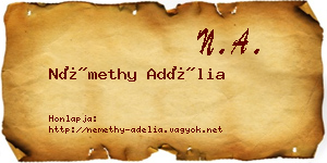 Némethy Adélia névjegykártya